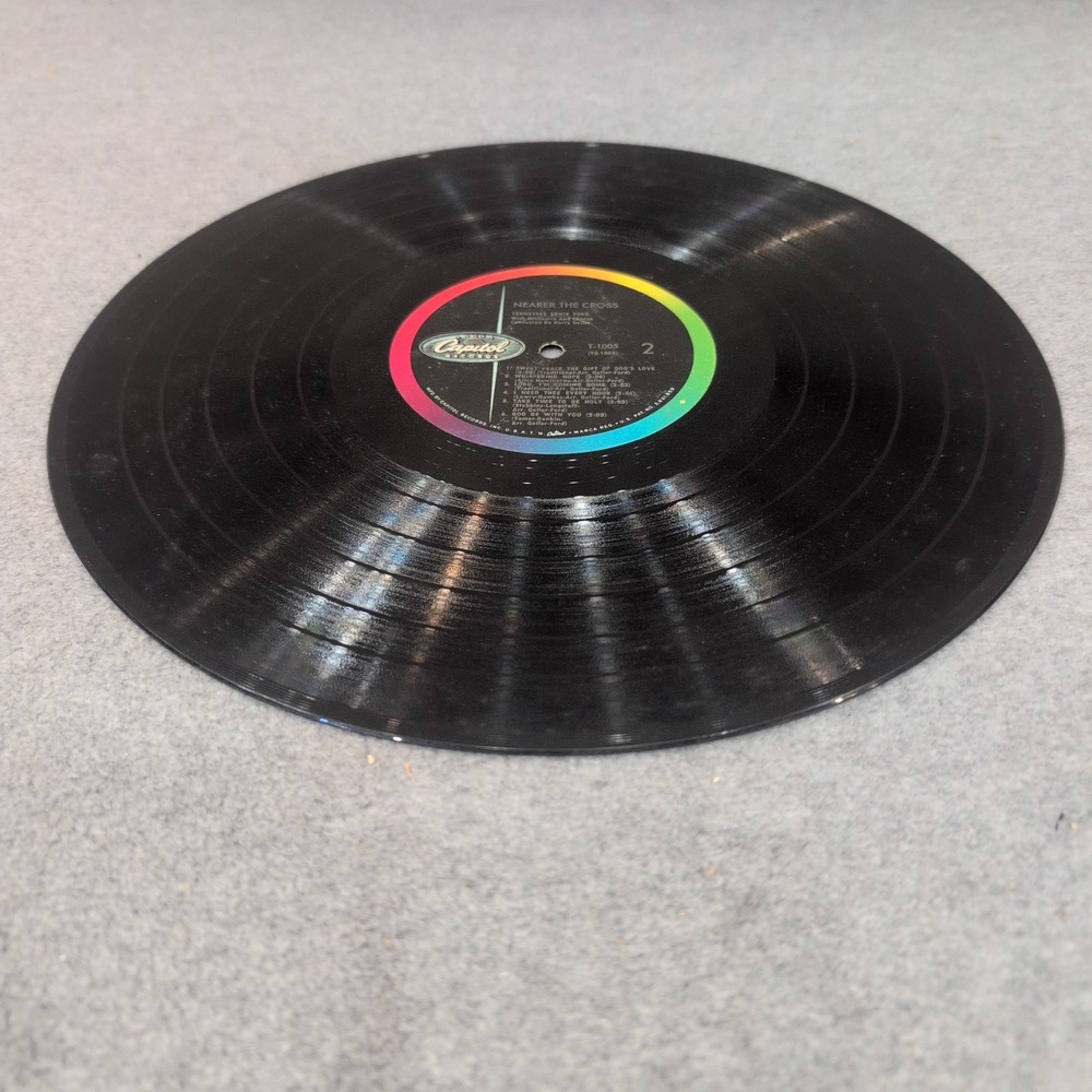Tennessee Ernie Ford Nearer the Cross Vinyl LP Capitol T-1005‎ Gospel Hymns 1958 - Picture 6 of 6